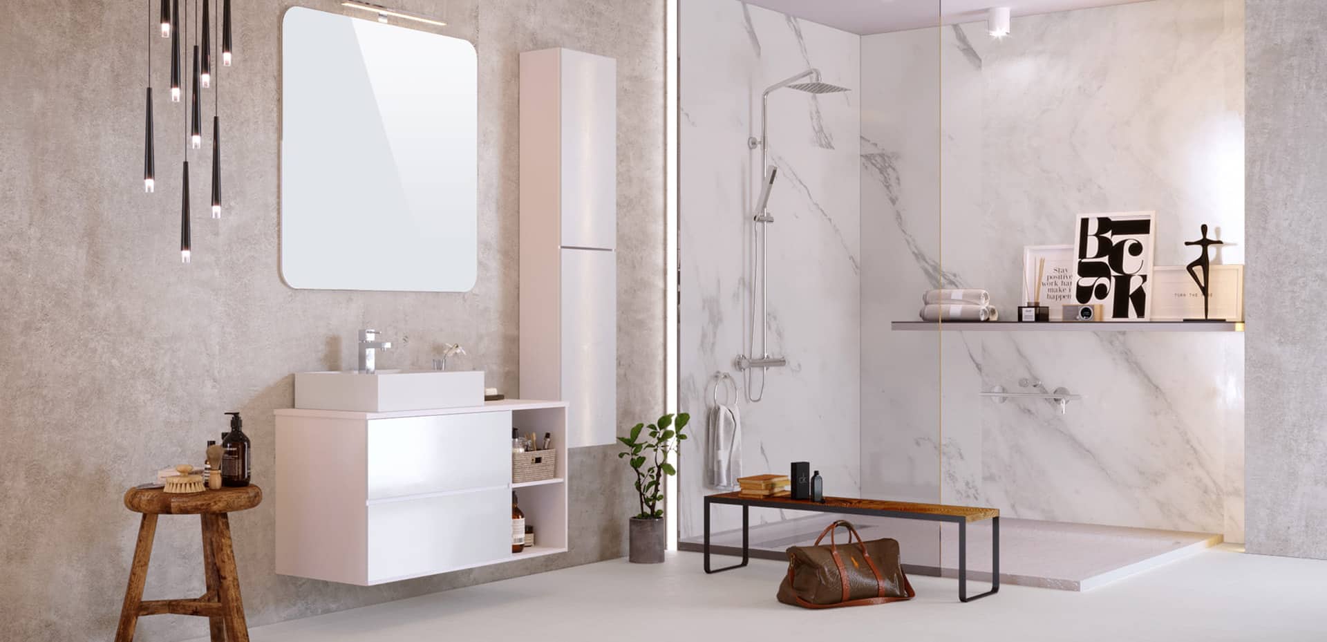 Aseo con placas decorativas KI30