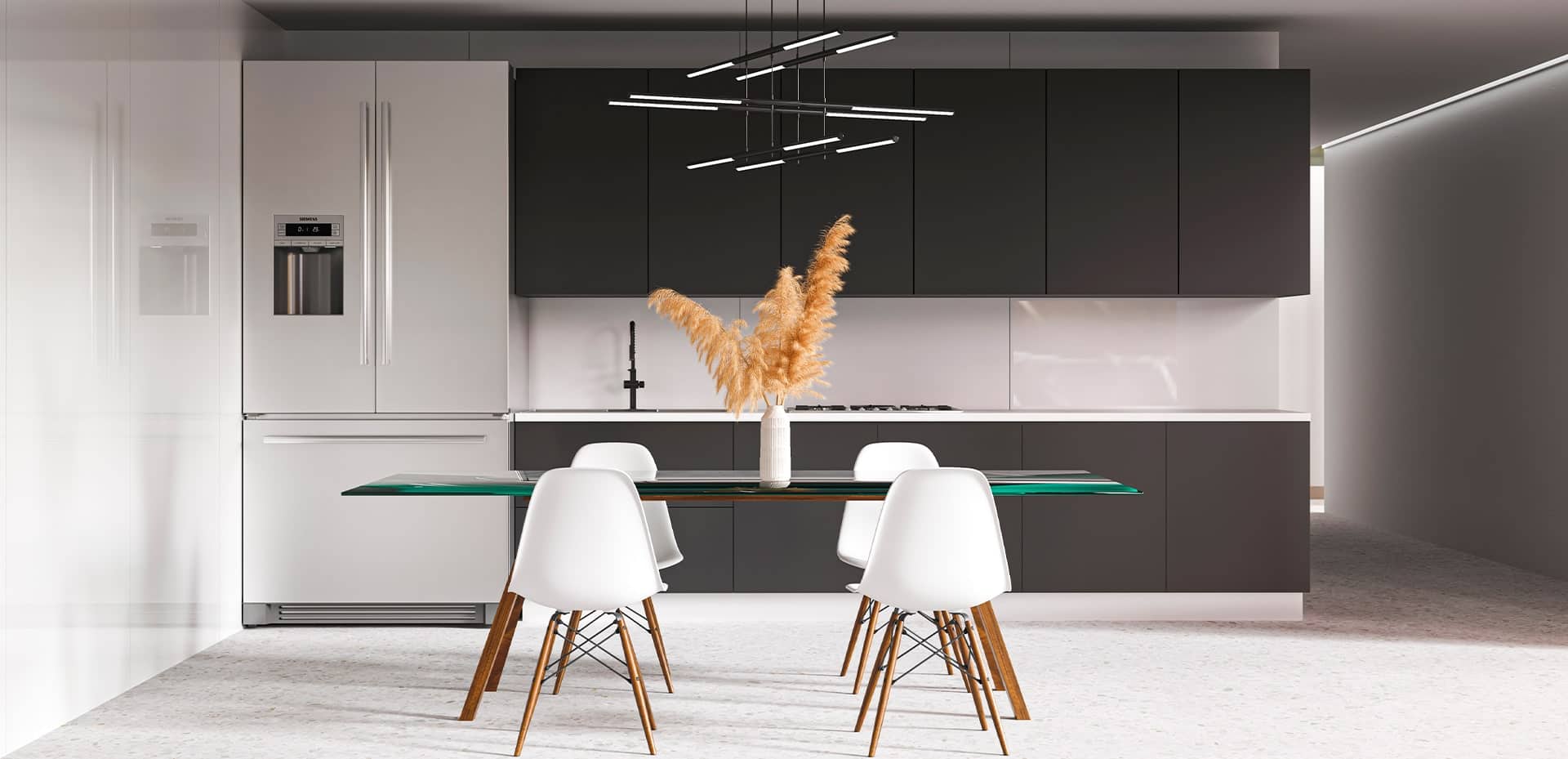 Cocina con placas decorativas KI17