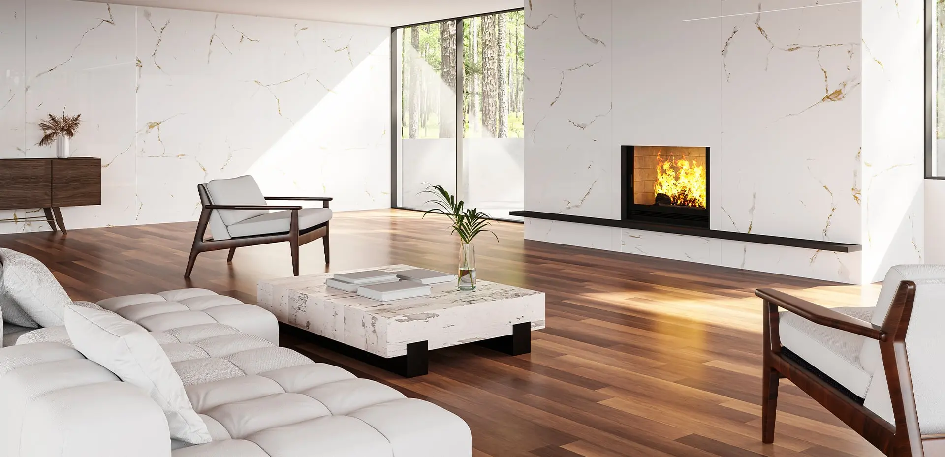 Salon reformado con placas decorativas Kl54 HU