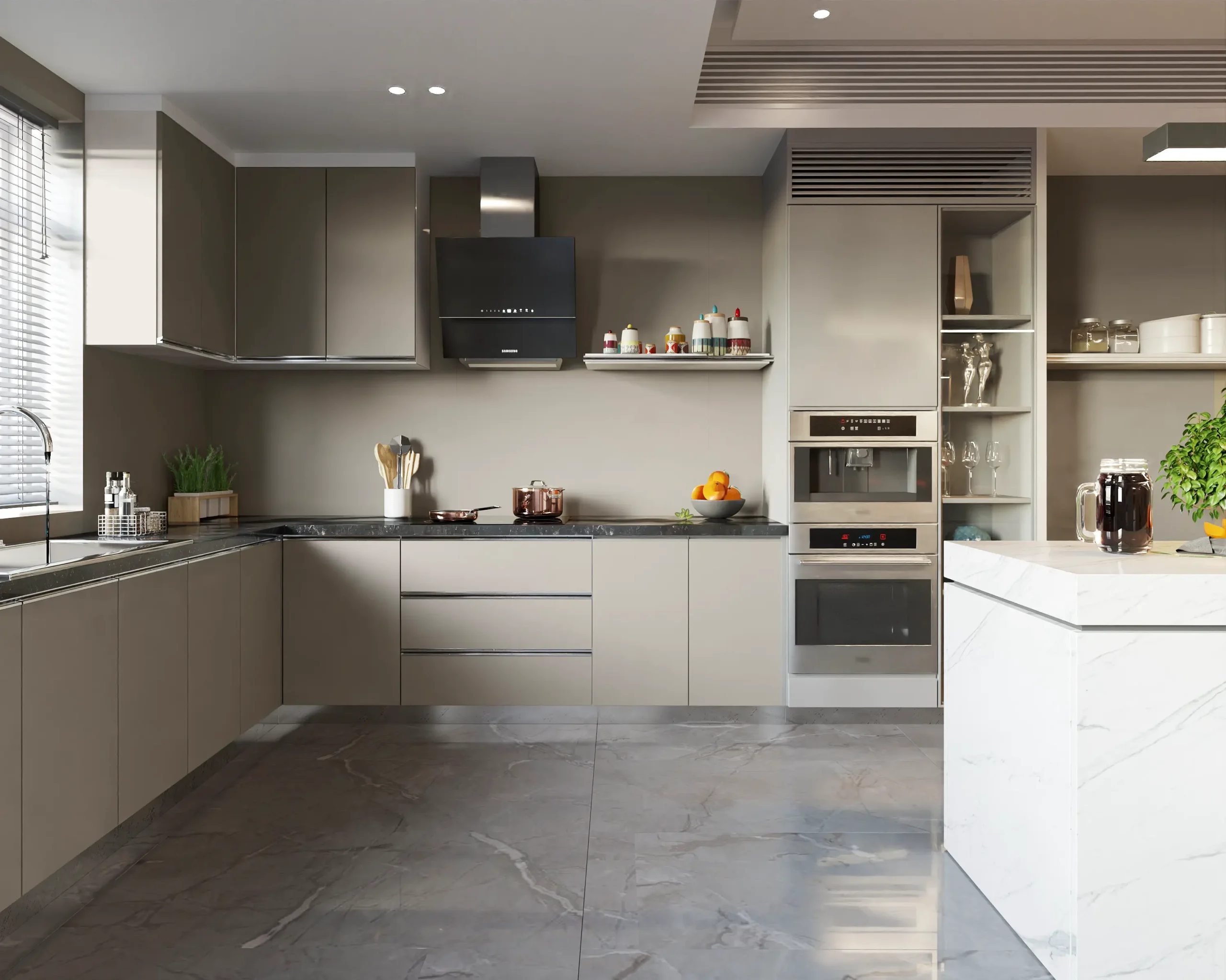 reforma de Cocina con placa decorativa kl76 unicolor